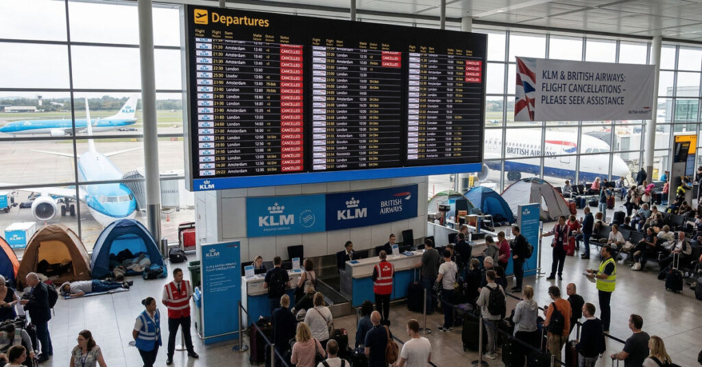 KLM British Airways Flight Cancellations