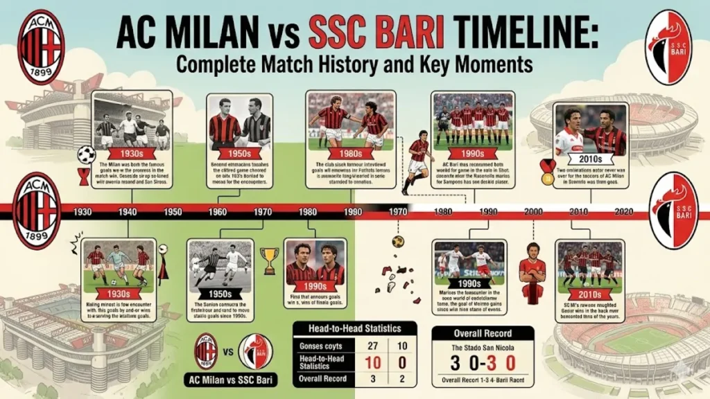 AC Milan vs SSC Bari Timeline